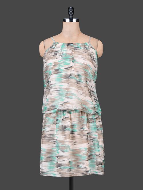 cami neck printed blouson dress - 1149100 - Very Small Image - 1