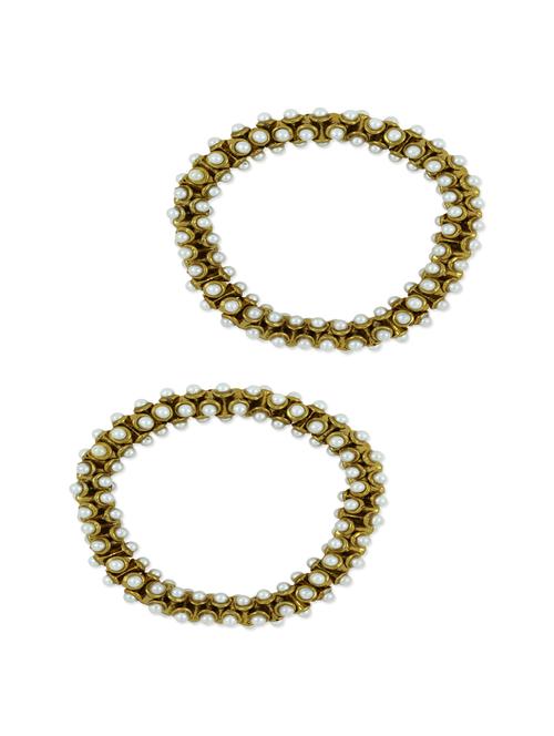 gold brass anklets and payal - 11495448 - Very Small Image - 1