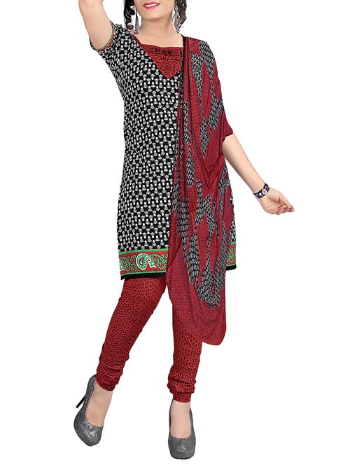 crepe black dress material - 11498344 - Very Small Image - 1