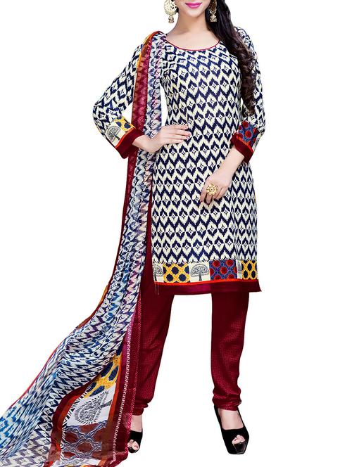 crepe dress material - 11498356 - Very Small Image - 1