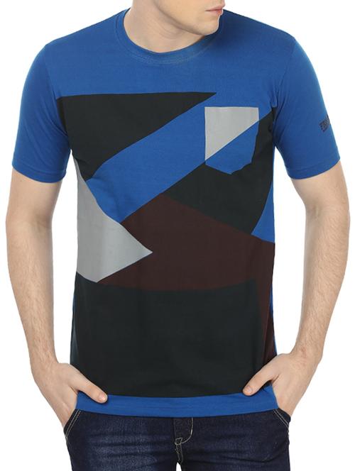 blue cotton blend tshirt - 11499121 - Very Small Image - 1