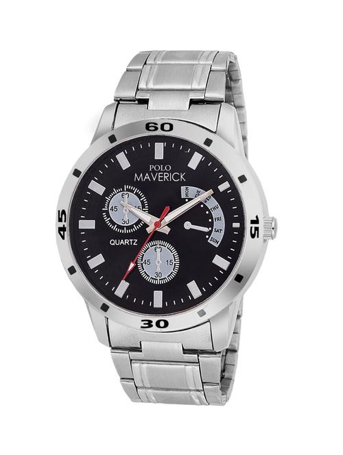 silver stainless steel analog watch - 11501985 - Very Small Image - 1