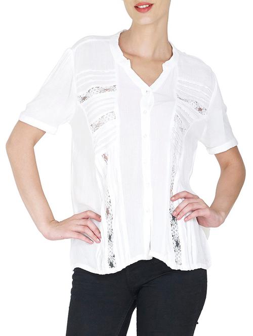 white viscose shirt - 11508770 - Very Small Image - 1