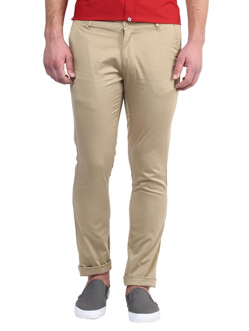 Beige Slim Fit Casual Trouser - 11509143 - Very Small Image - 1