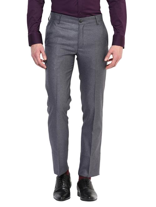 Slim Fit Dark Grey Formal Trousers - 11509378 - Very Small Image - 1
