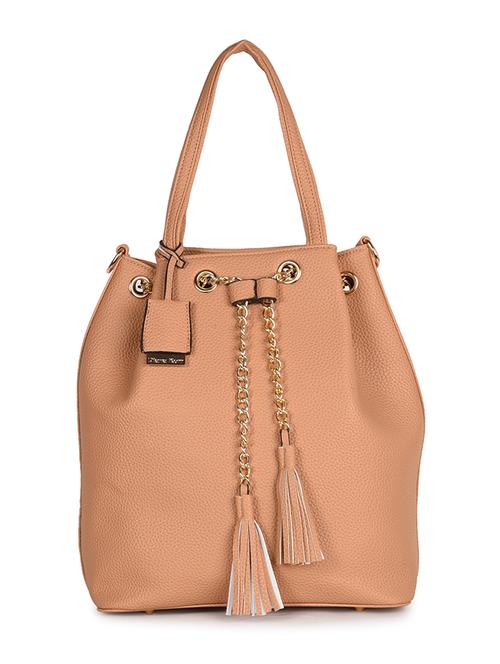 beige leatherette handbag - 11510561 - Very Small Image - 1