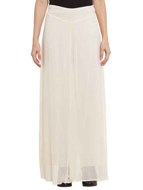 white viscose palazzos - 11511029 - Very Small Image - 1