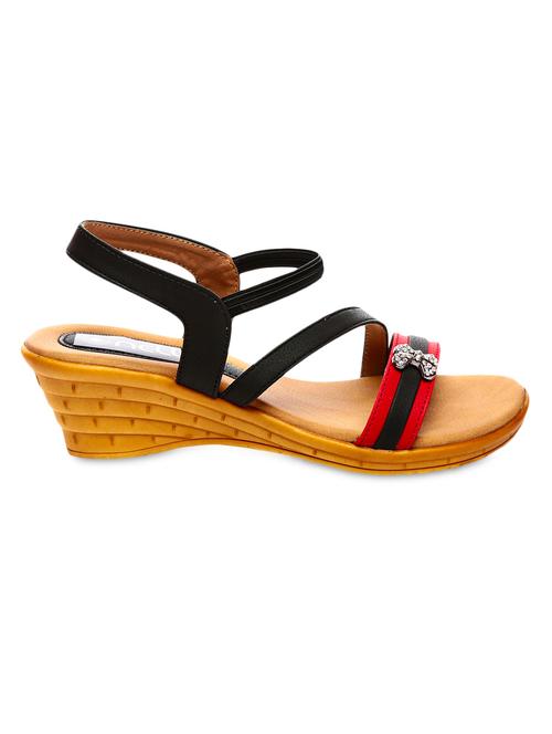 Black faux leather sandals - 1151346 - Very Small Image - 1