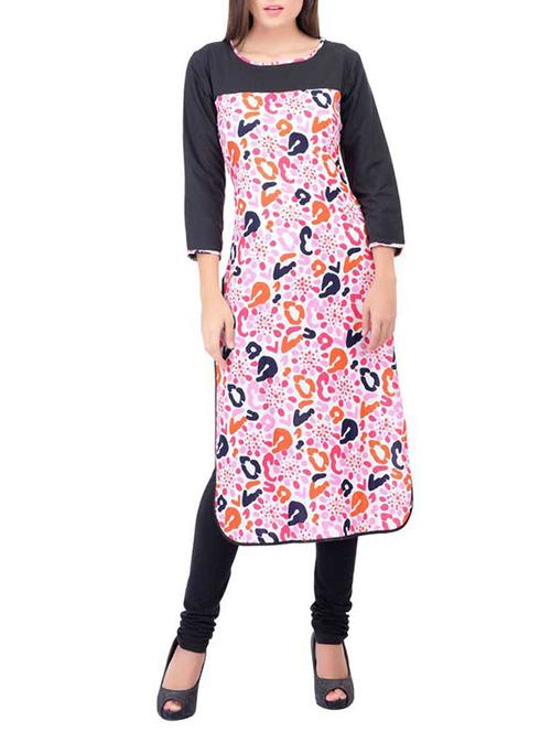multicolored printed crepe kurta - 11515761 - Very Small Image - 1