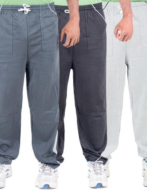 multi colored cotton  full length track pant - 11517679 - Very Small Image - 1