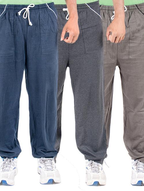 multi colored cotton  full length track pant - 11517702 - Very Small Image - 1