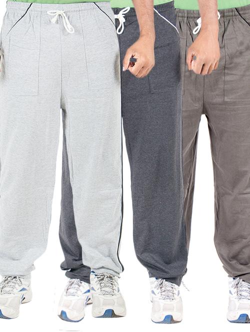 multi colored cotton  full length track pant - 11517705 - Very Small Image - 1