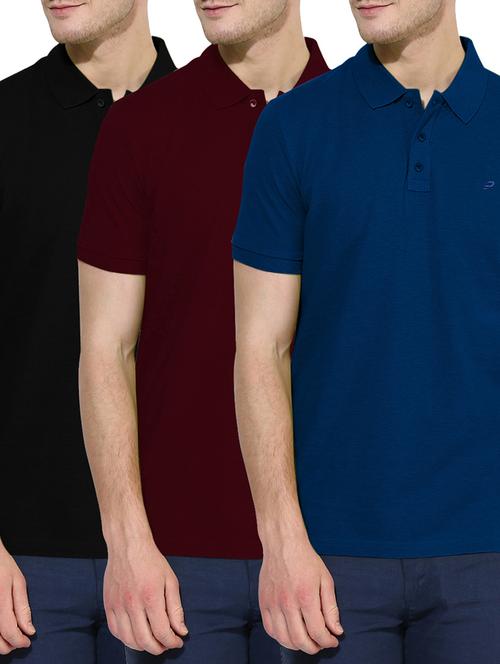 multi colored cotton t-shirt set of 3 - 11518623 - Very Small Image - 1