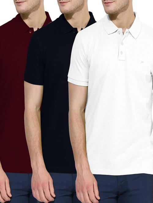 multi colored cotton t-shirt set of 3 - 11518640 - Very Small Image - 1