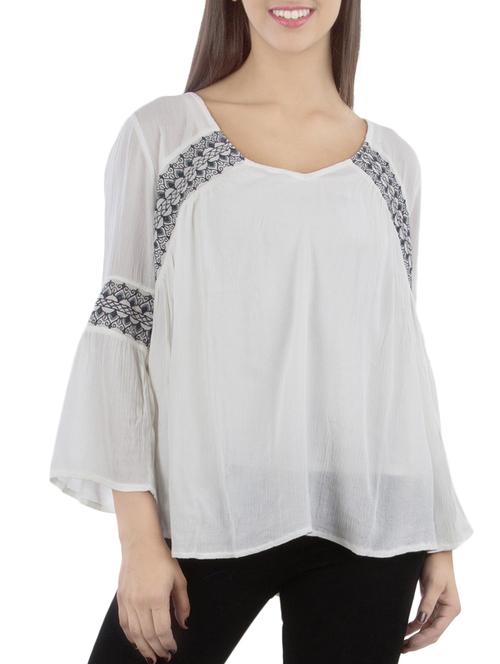 white polyester regular top - 11518992 - Very Small Image - 1
