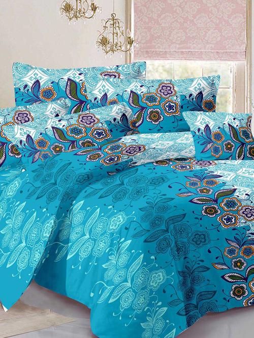 blue cotton bed sheet set - 11519075 - Very Small Image - 1