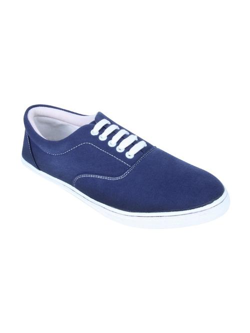 blue canvas lace up sneakers - 11522260 - Very Small Image - 1