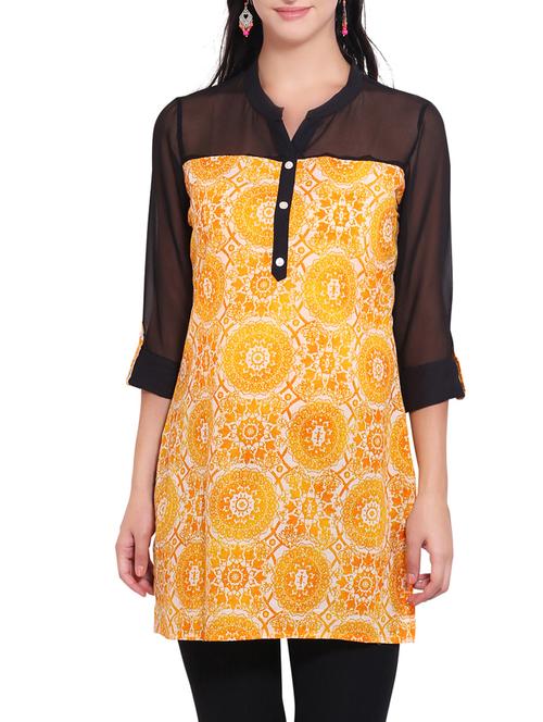 yellow cotton kurti - 11522521 - Very Small Image - 1