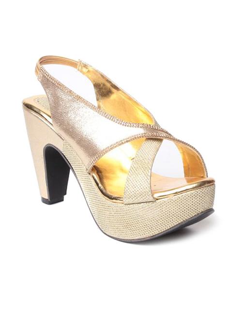 gold patent leather back strap sandals - 11522748 - Very Small Image - 1