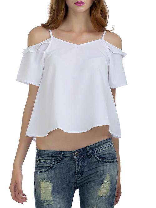 cold shoulder crop top - 11526008 - Very Small Image - 1