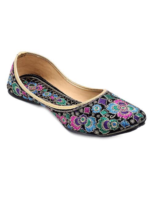 multi colored fabric slip on jutis & mojaris - 11527230 - Very Small Image - 1