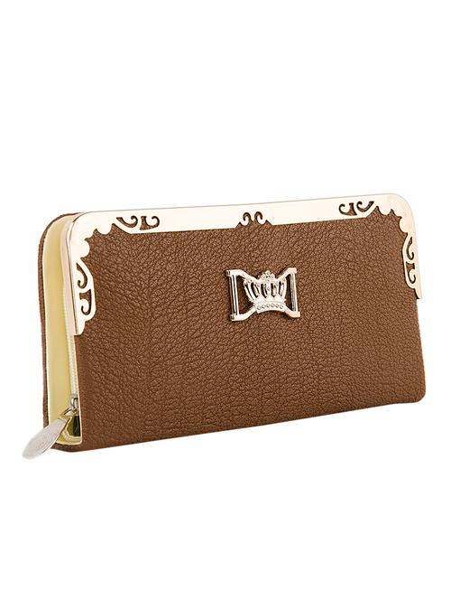 brown leatherette clutch - 11529105 - Very Small Image - 1