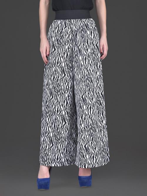 zebra print poly crepe palazzos - 1152968 - Very Small Image - 1