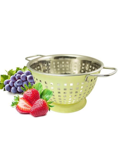 homeish stainless steel deep colander - 24 cms - 11534280 - Very Small Image - 1