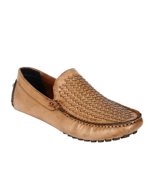 beige leather slip on loafers - 11534534 - Very Small Image - 1