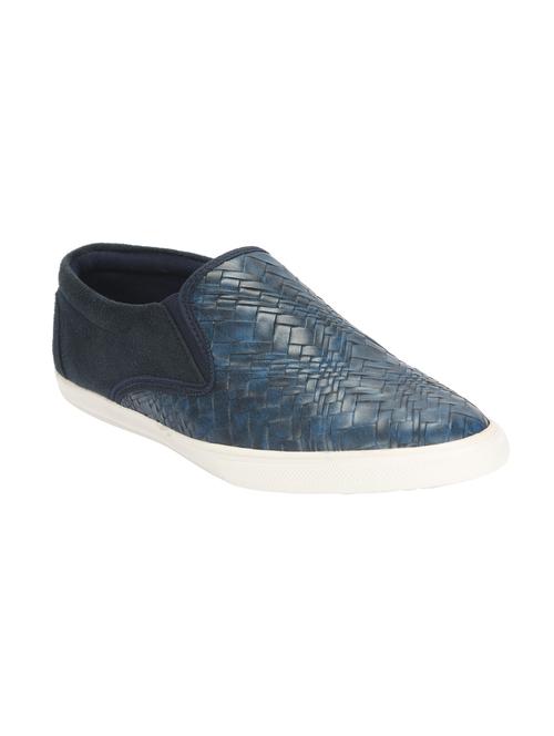 blue leatherette casual slipon - 11534671 - Very Small Image - 1