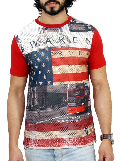 red polyester tshirt - 11535242 - Very Small Image - 1