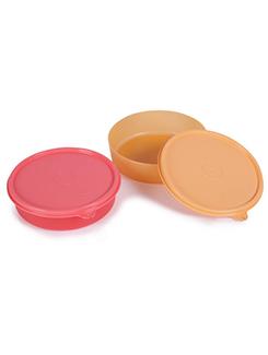 tupperware medium handy red and orange 350 ml airtight container - set of 2 - 11541186 - Very Small Image - 1