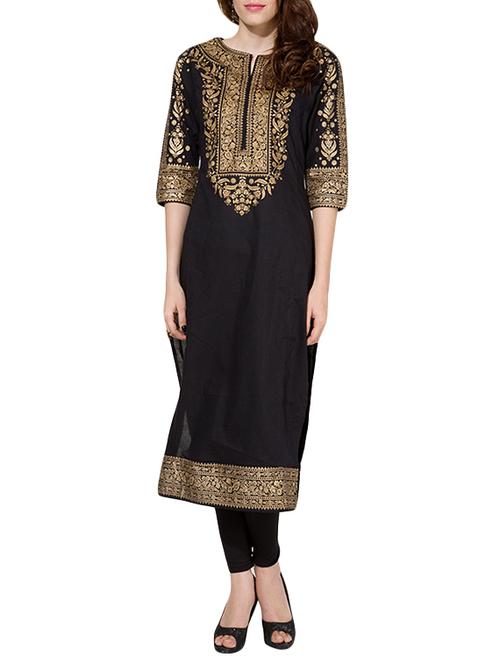 block print straight kurta - 11543860 - Very Small Image - 1