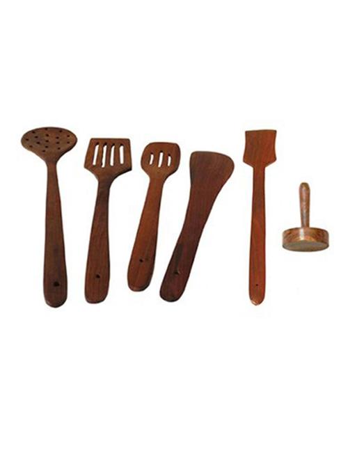 brown wood kitchen tool set - 11544282 - Very Small Image - 1