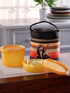 tupperware junior rocker plastic lunch box with insulated bag - 11552102 - Very Small Image - 1