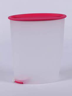 tupperware premium white and red plastic 2500 ml canister - 11552168 - Very Small Image - 1