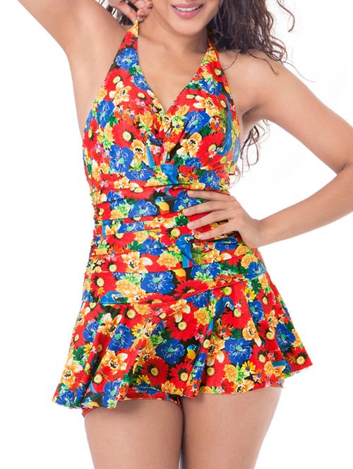 multi colored floral nylon swimsuit - 11554397 - Very Small Image - 1