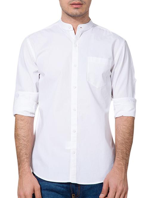 white cotton casual shirt - 11555153 - Very Small Image - 1