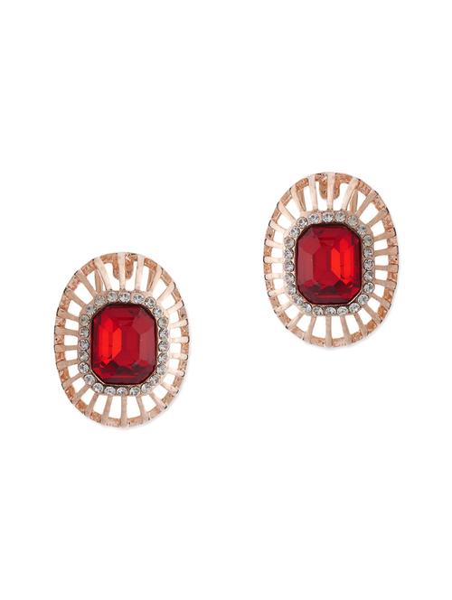 red metal studs earrings - 11556208 - Very Small Image - 1