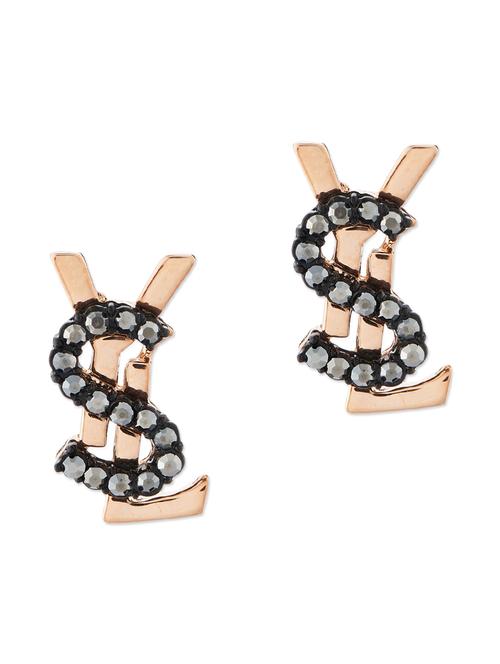 black metal studs earrings - 11556237 - Very Small Image - 1
