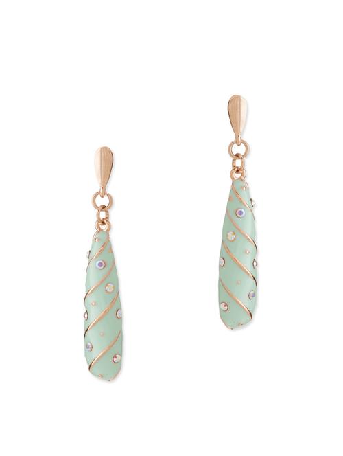 blue metal drop earring - 11556275 - Very Small Image - 1