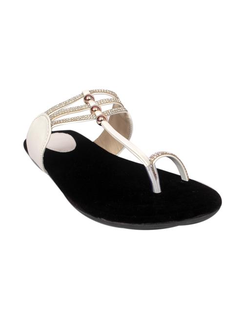 white leatherette embellished sandal - 11558206 - Very Small Image - 1