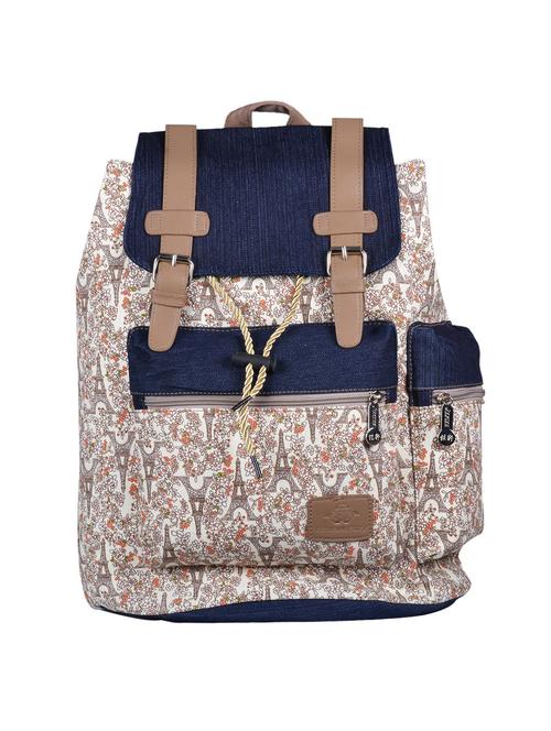 multi coloured canvas printed backpack - 11559049 - Very Small Image - 1