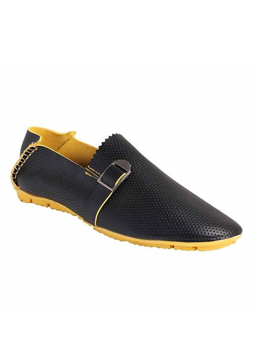 black leatherette casual slip ons - 11569987 - Very Small Image - 1