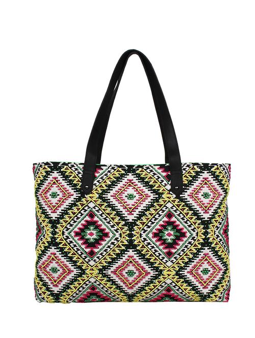multi colored embellished canvas tote - 11570264 - Very Small Image - 1