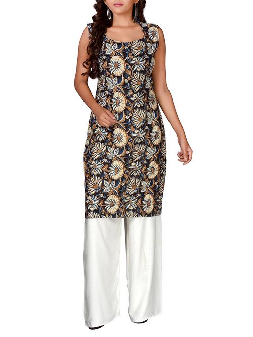 multi colored printed cotton kurta - 11570448 - Very Small Image - 1