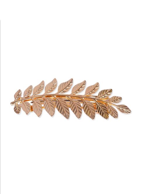 gold plated leaf design hair clip/hair accessory - 11575086 - Very Small Image - 1