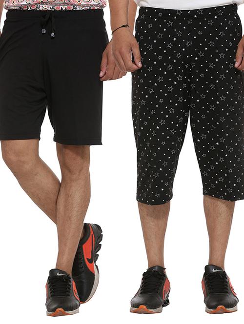 multicolor cotton shorts - 11575109 - Very Small Image - 1