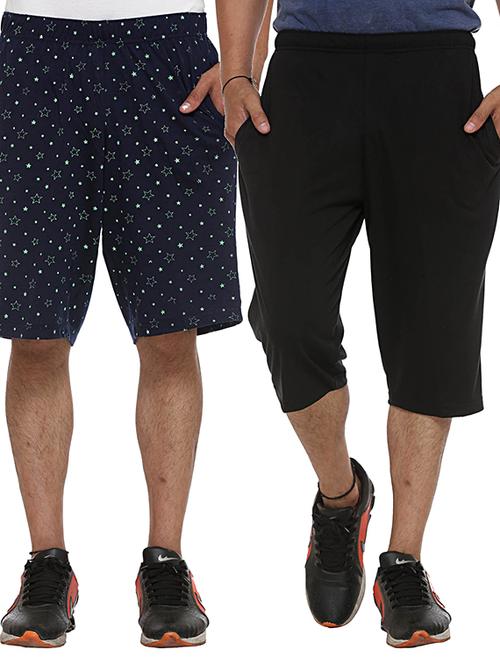 multicolor cotton shorts - 11575211 - Very Small Image - 1