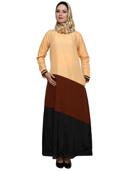 multicoloured full sleeved abaya - 11575958 - Very Small Image - 1